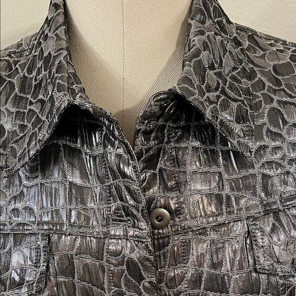 Ruby Rd. Metallic Crocodile Jacket - Picture 4 of 8
